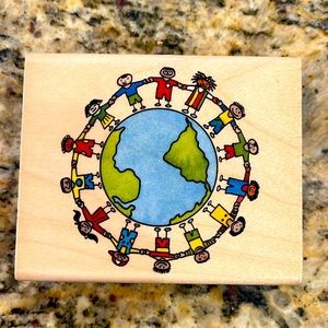 Rubber Stamp- “Let’s Save Our World”